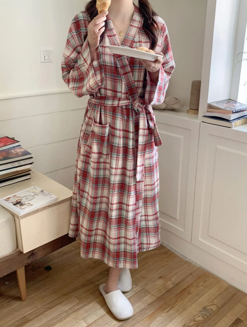 Plaid Flannel Robe