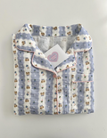 Blue Striped Bear Cotton Pajamas