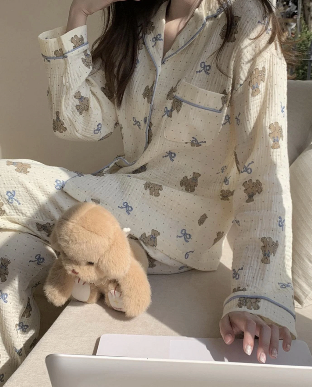 Bear Pattern Cotton Pajamas