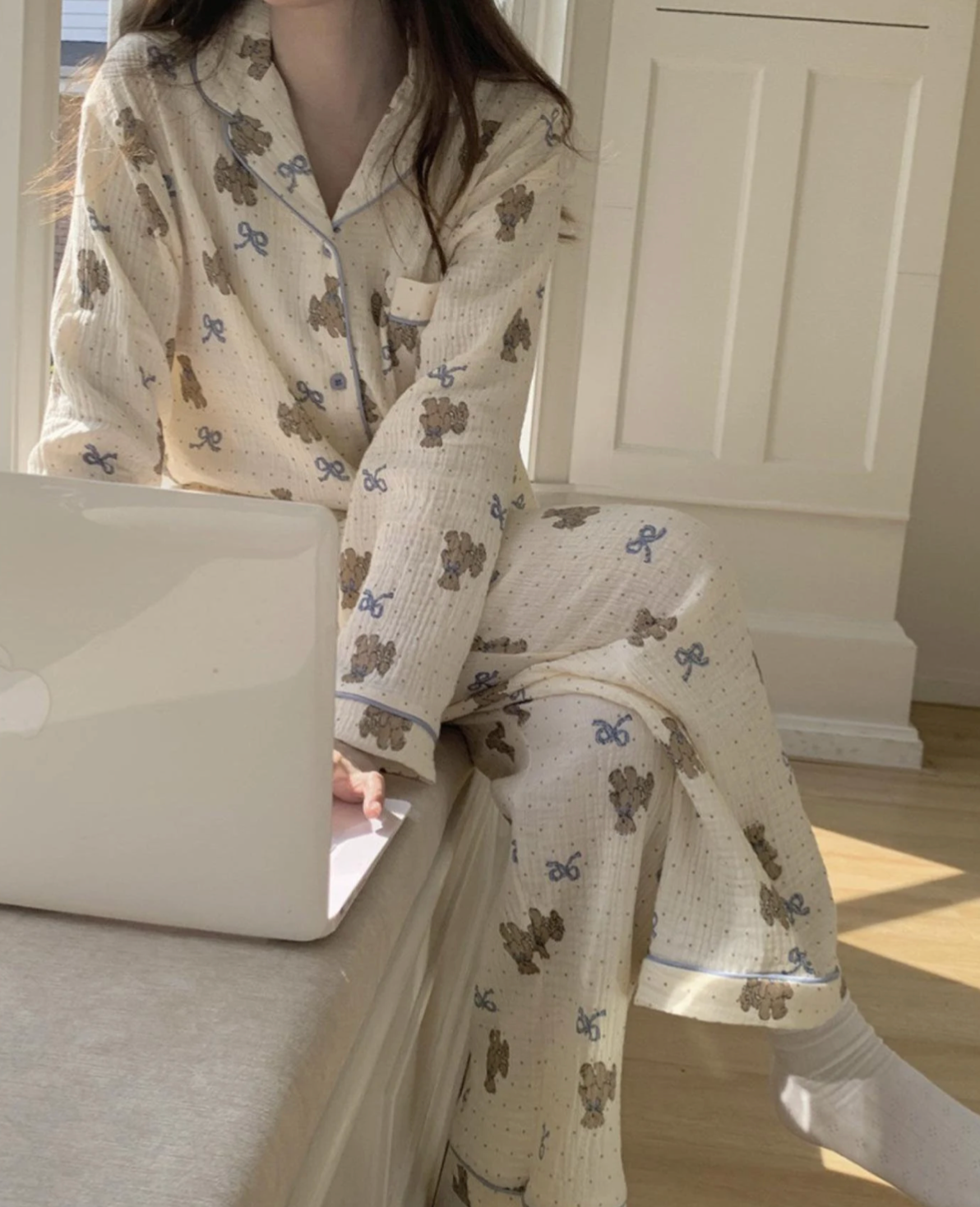 Bear Pattern Cotton Pajamas