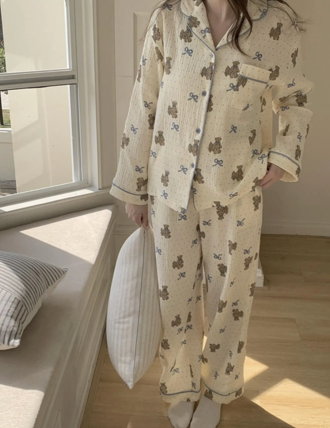 Bear Pattern Cotton Pajamas