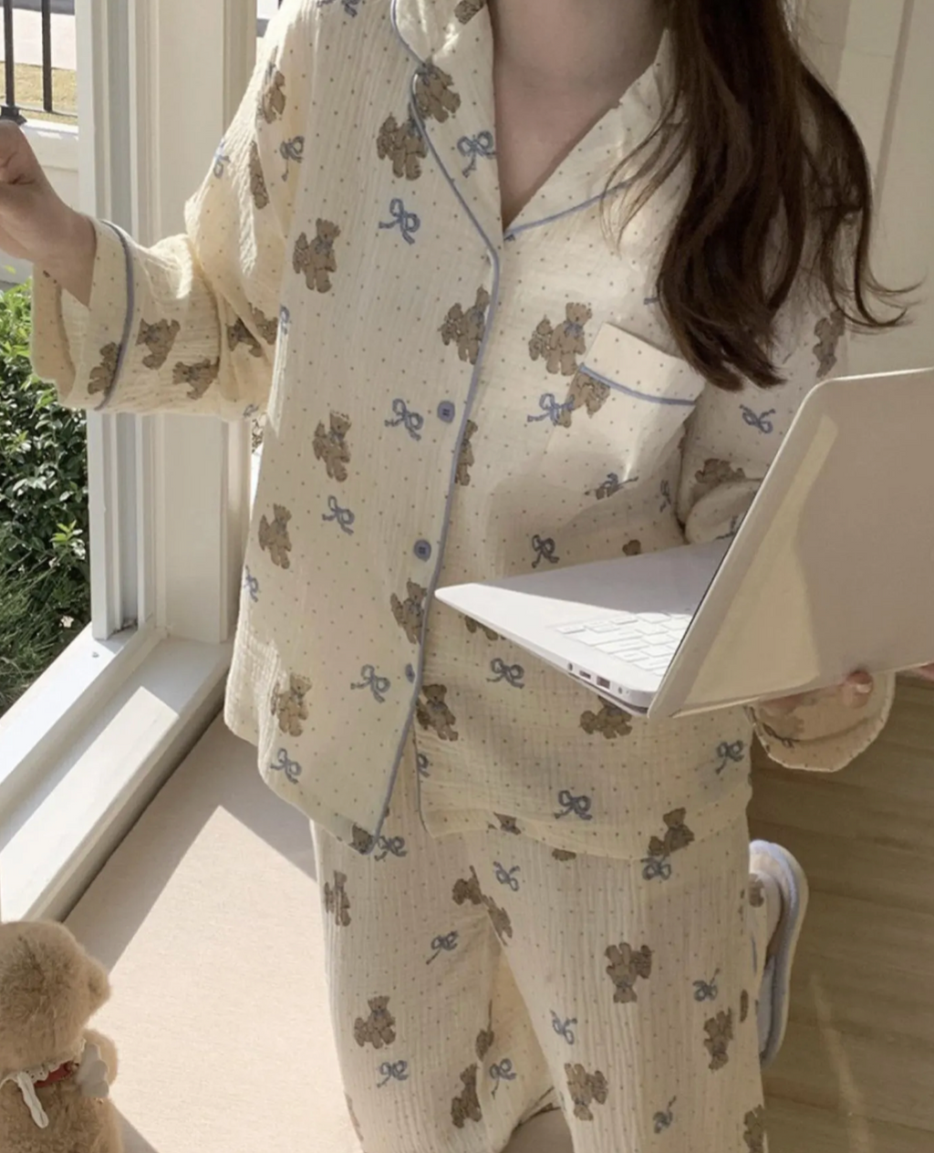 Bear Pattern Cotton Pajamas