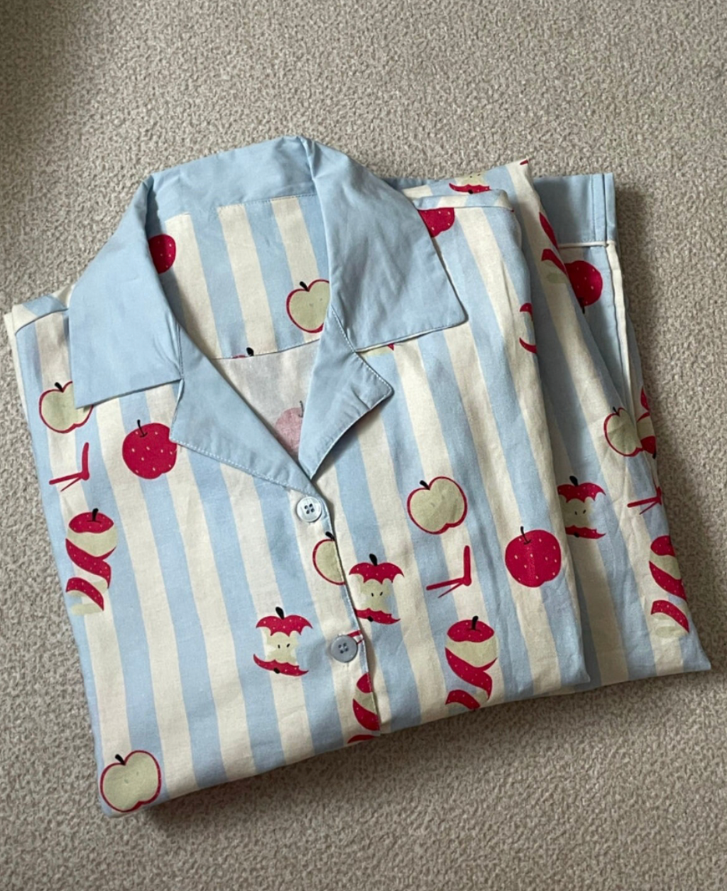 Cute Apple Cotton Pajama Set