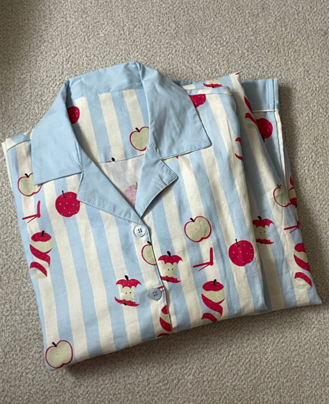 Cute Apple Cotton Pajama Set