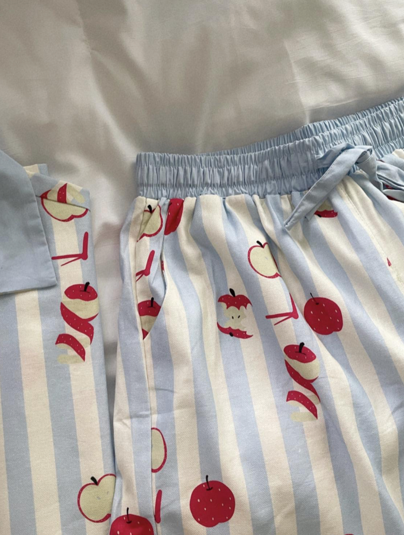 Cute Apple Cotton Pajama Set