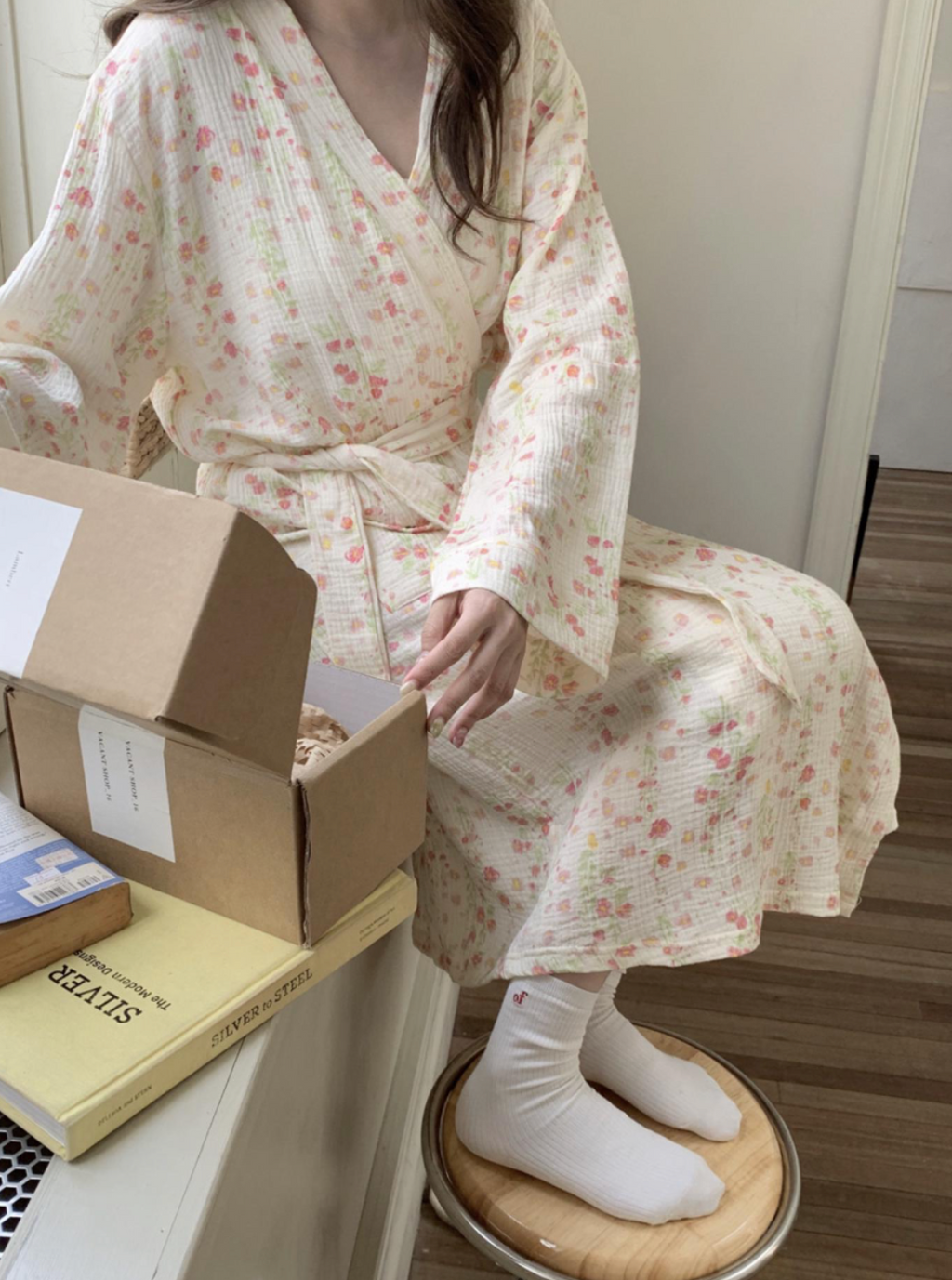 Floral Cotton Robe