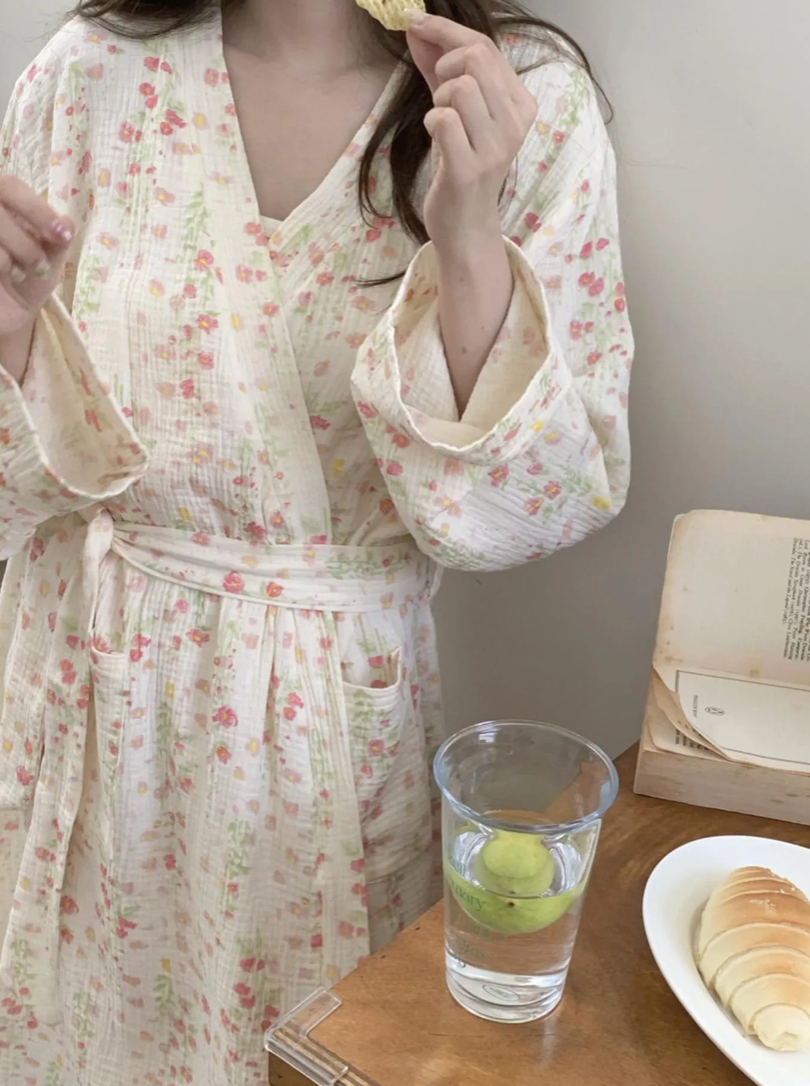 Floral Cotton Robe