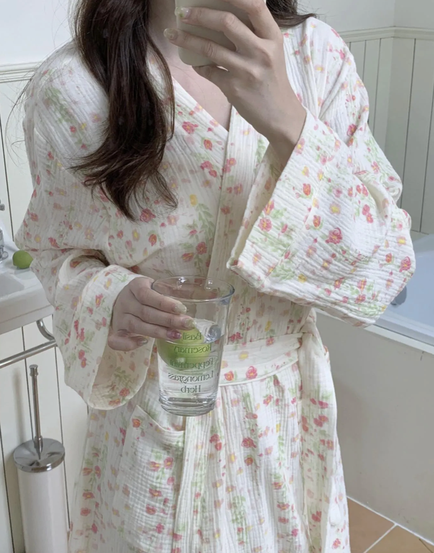 Floral Cotton Robe