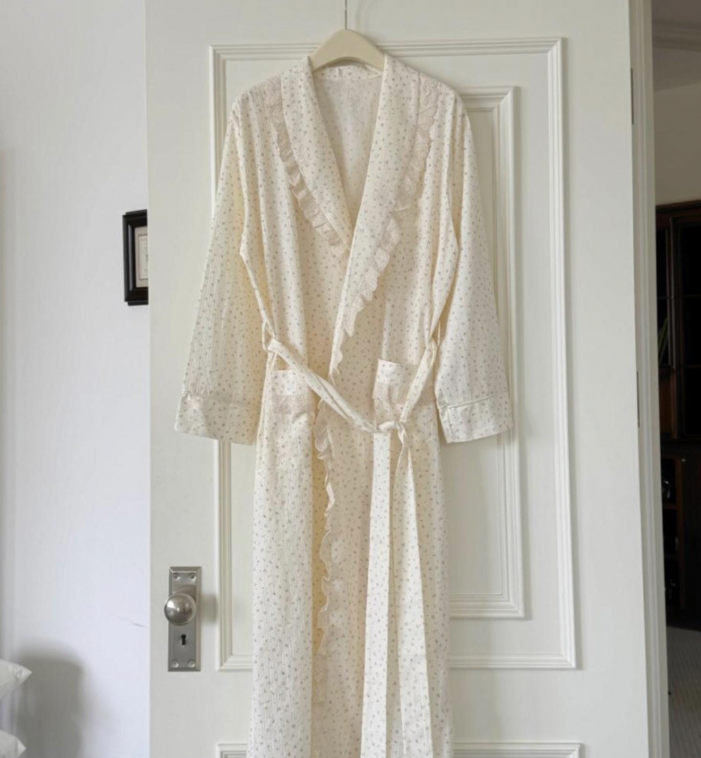 Cotton Lace Lounge Robe