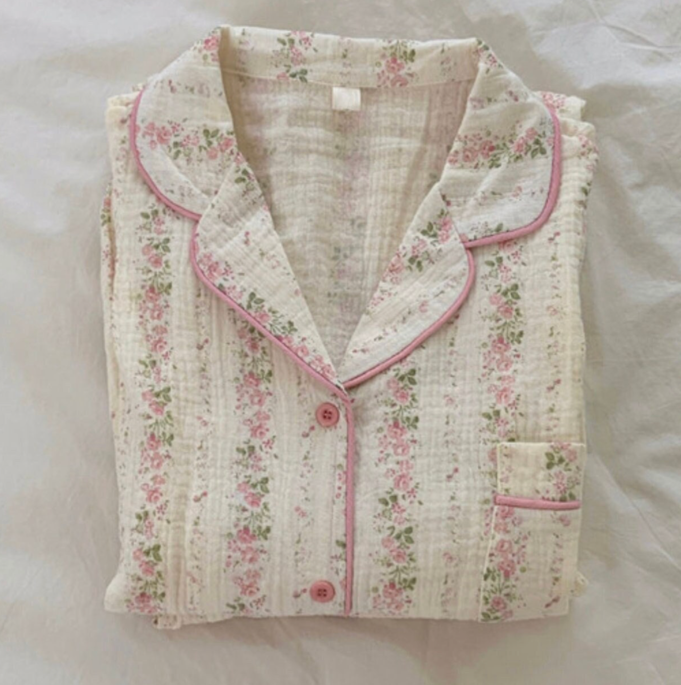 Pink Flower Organic Cotton Pajamas