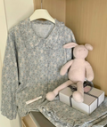 Flower and Bear Print Pajamas
