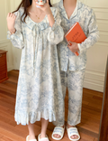 Matching Toile De Jouy Couple Pajamas Set