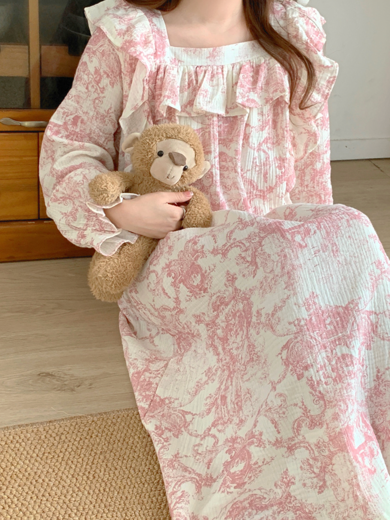 Matching Toile De Jouy Couple Loungewear