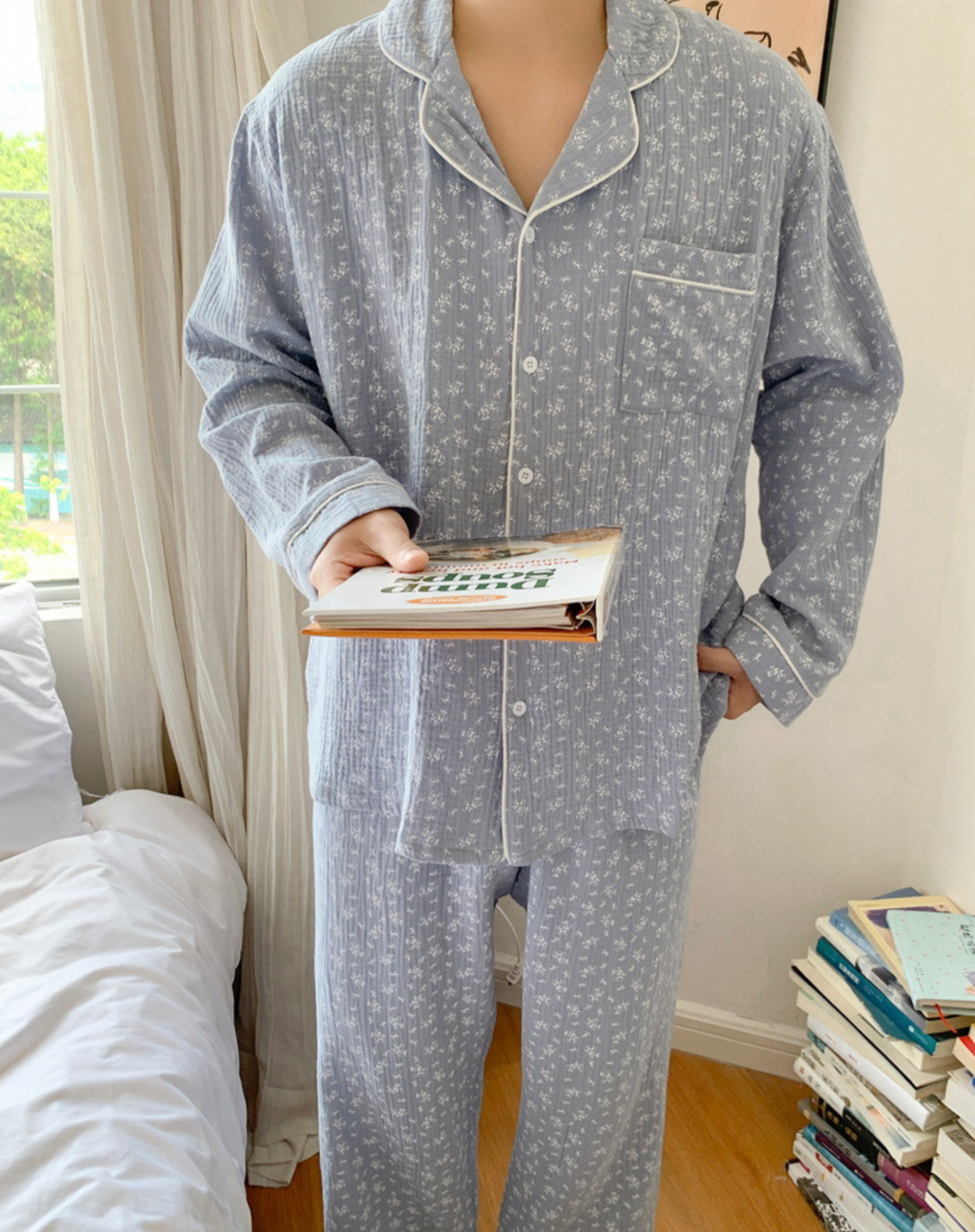 Blue Floral Nightgown & Pajamas