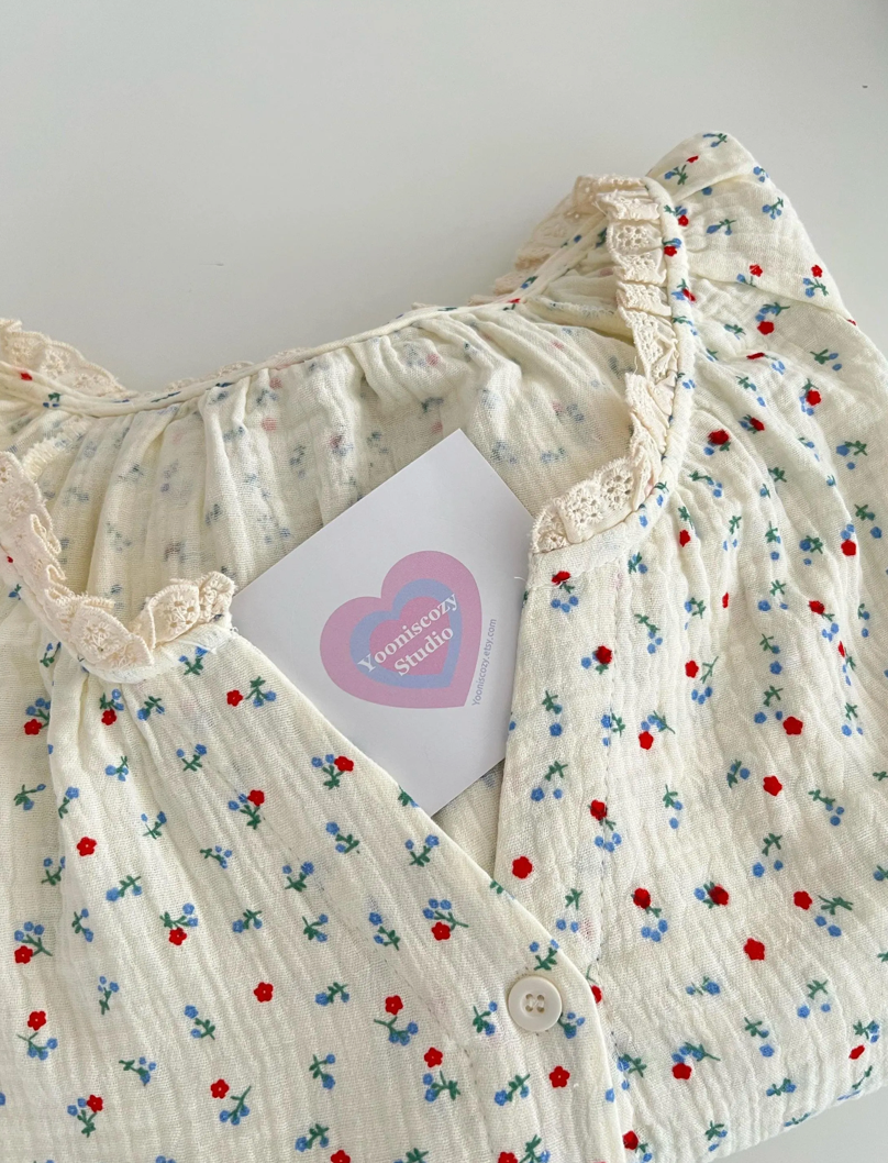 Floral Cotton Pajama Set & Nightgown