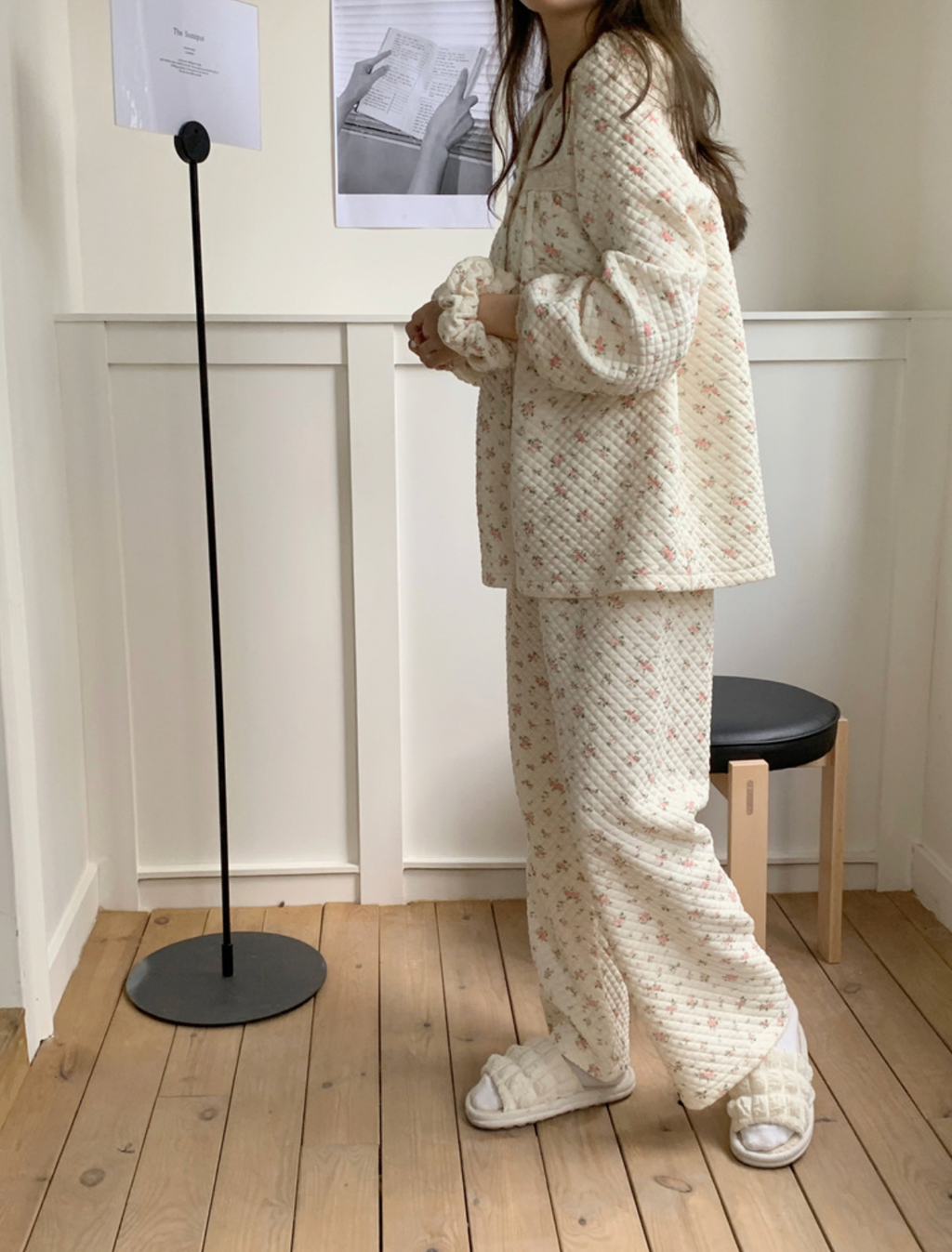 Floral Warm Quilted Pajama Set