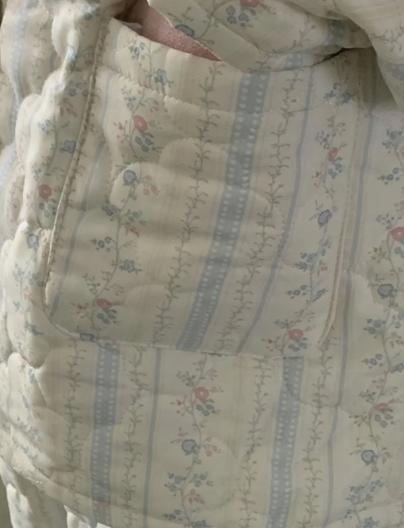 Floral Quilted Pajama Set