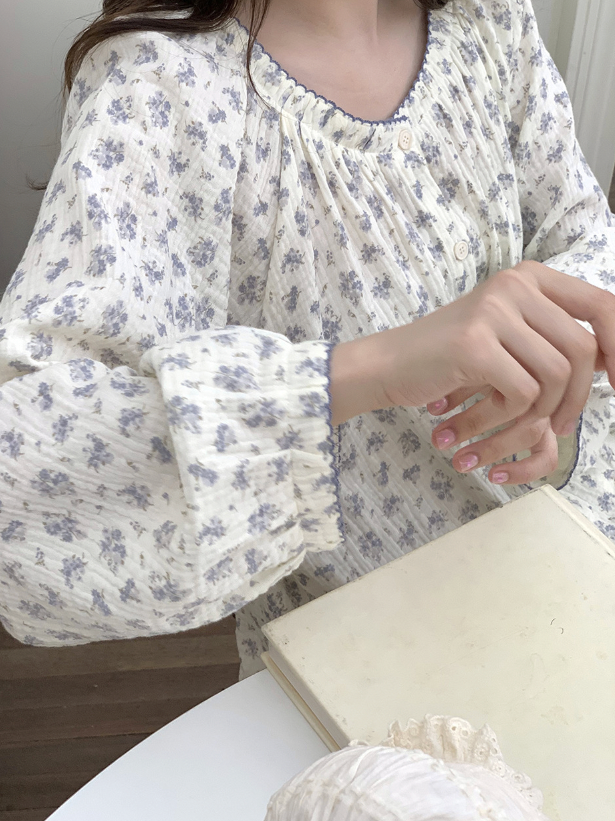 Floral Print Cotton Pajama Set