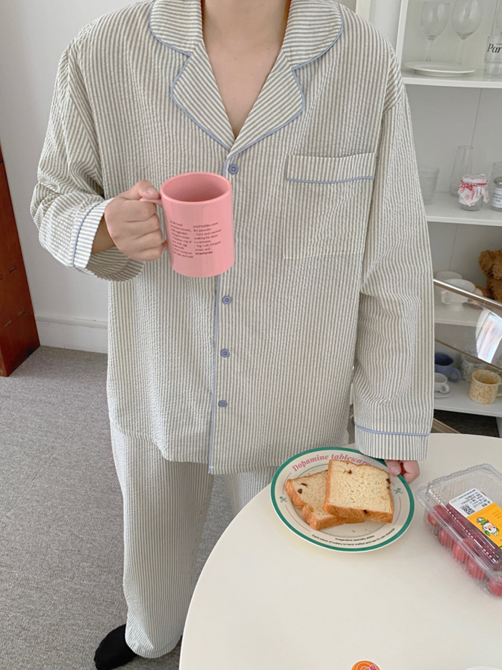 Stripe Couple Pajamas