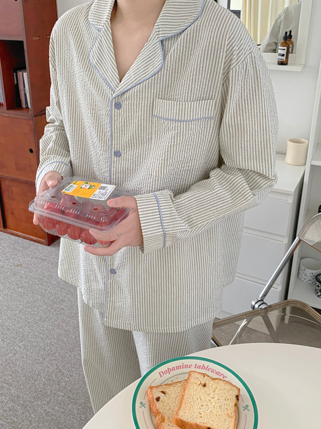 Stripe Couple Pajamas