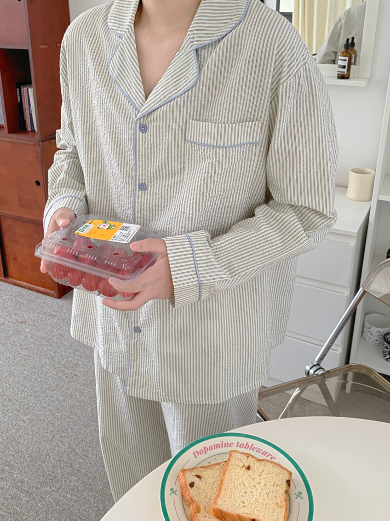 Stripe Couple Pajamas