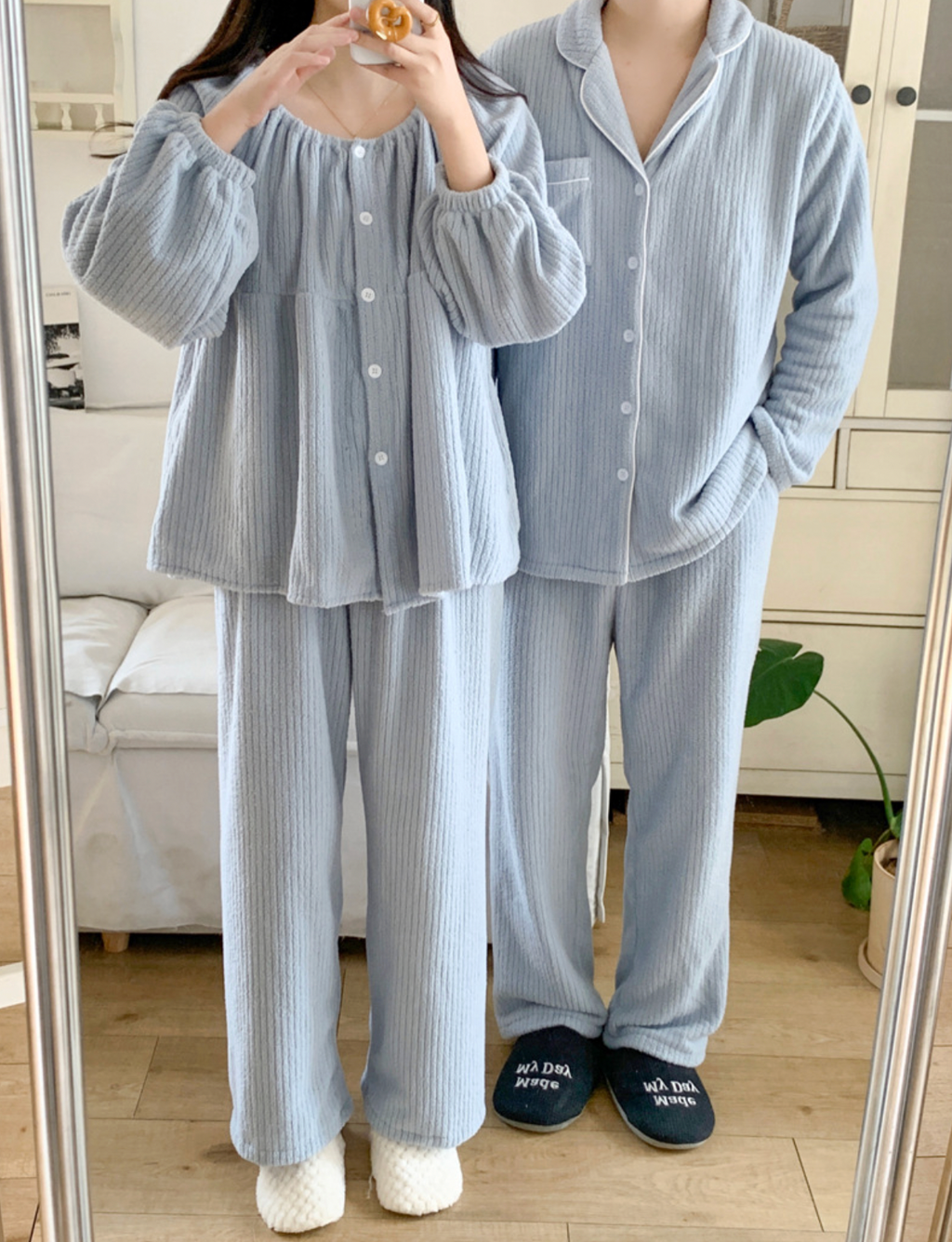 Soft Fleece Couple Pajama Set