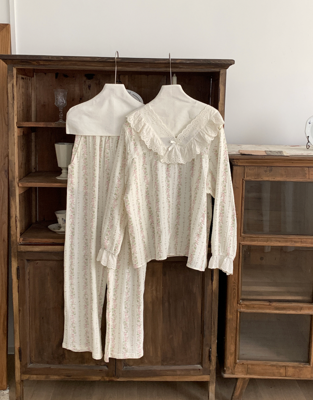 Romantic Pink Flower Organic Cotton Pajamas