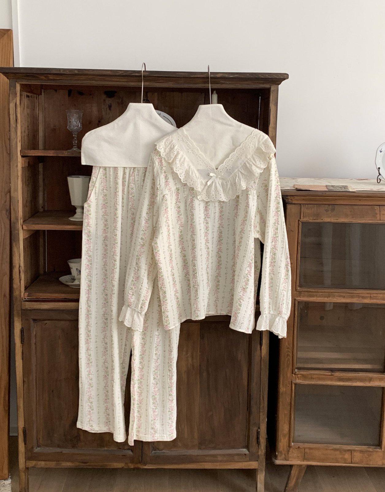 Romantic Pink Flower Organic Cotton Pajamas